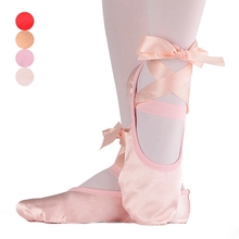 New Soft Ballet Shoes for Children Girls Comfortable Latin Ballet Yoga Shoes With Ribbons Ballet Pointe Dance Shoes Breathable 2024 - buy cheap