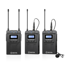BOYA BY-WM8-Sistema de micrófono Lavalier inalámbrico de doble canal, UHF, Pro-K2, para cámara DSLR, videocámara, teléfono inteligente, entrevista, ENG, EFP 2024 - compra barato