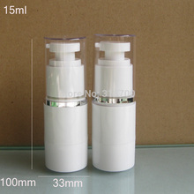 12x15ml garrafa plástica vazia portátil branca 15cc pacote cosmético 1/2oz recipiente cosmético sem ar 2024 - compre barato