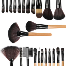 24Pcs Professional Makeup Brush Set Essential Cosmetic Make Up Brushes Kit Powder Eye Shadow  Brow Eyeliner Brush+ Pouch Bag 2024 - buy cheap