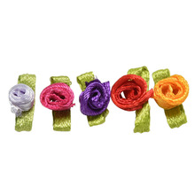 50 Pcs DIY Satin Ribbon Roses Flower Appliques Scrapbooking Sewing Handmade Small Wedding Party Craft Decor 2024 - buy cheap