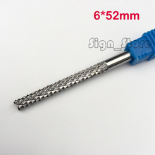 1pcs 6*52mm Corn Teeth End Mill, Milling Cutter CNC Router Bits Tools PCB, Printed Circuit Board Cutter on HDF,Fiber Glass Wood 2024 - buy cheap