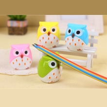Double Hole Pencil Sharpener Cutter Knife for Students Creative Stationery Cartoon Cute Owl Pencil Sharpener 2024 - buy cheap