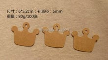 free shipping stock blank crown 300 gsm kraft paper tag/baking price tag/gift packing labels/clothing hang tag 400 pcs a lot 2024 - buy cheap