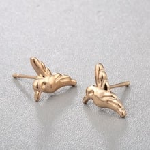 Kinitial Fashion Wing Animal Birds Stud Earrings for Women Girl Vintage Parrot Bird Earring Charm Jewelry Brincos 2024 - buy cheap