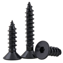 50pcs M3 Black 8.8 High strength countersunk heads Hexagon socket tapping screw Flat head tappings screws 6mm-20mm Length 2024 - buy cheap