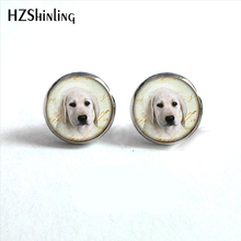 NES-0097  Lovely Dog Earrings My Friend Dog Ear Nail Jewelry Little Dog Ear Studs Glass Dome Earrings For Women HZ4 2024 - buy cheap