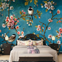 Papel tapiz fotográfico 3D con diseño De flores, Mural De Papel pintado con textura De Papel De pared Floral 3D, para dormitorio y sala De estar 2024 - compra barato