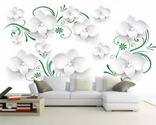 Beibehang papel de parede personalizado 3d fashion estéreo flores romântica mural de fotos parede sala quarto fundo de parede 2024 - compre barato
