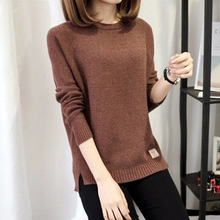 Women Sweaters Pullovers Autumn Winter Long Sleeve Pull Femme Solid Pullover Female Casual Knitted Sweater 2024 - buy cheap