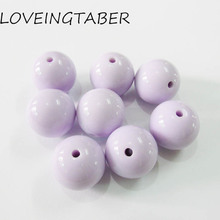 Newest !  20mm  105pcs/lot Lightest Purple Chunky Gumball Bubblegum Acrylic Solid Beads For Kids Necklace Making 2024 - buy cheap