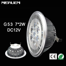 Lámpara LED G53 ES111 QR111 AR111, focos de 14W, Blanco cálido/blanco natural/blanco frío, entrada DC12V, Envío Gratis, 10 unids/lote 2024 - compra barato