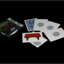 The Coin Table Magic tricks Coin Thru Table Card Trick Disappearing Close Up Gimmick Props Mentalism Comedy 2024 - buy cheap