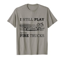 2019 nova marca de moda topos masculino t camisa dos homens eu ainda jogo com caminhões de bombeiros camiseta, bombeiro engraçado t melhores camisas 2024 - compre barato