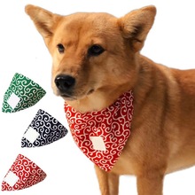Треугольная повязка для собак, бандана на воротник с рисунком травы, хлопковый шарф, аксессуары для собак Шиба-ину, чихуахуа, большой 2024 - купить недорого
