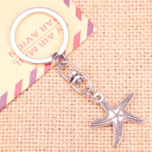 Chaveiro 25x26mm, pingentes de estrela do mar, joias masculinas faça você mesmo, chaveiro de carro, lembrança para presente, 20 peças 2024 - compre barato