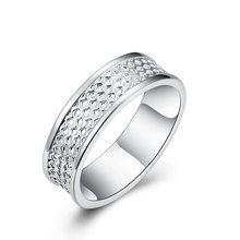 Mens Tread Tire Ring 2017 Hot Sale Silver Plated Fashion Men Jewelry Two Lines Finger Rings For Women Bague Femme Top Quality 2024 - buy cheap