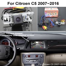 Adaptador para citroen c5 2007 a 2016, câmera de visão traseira para automóveis, com visão noturna e tampa traseira 2024 - compre barato