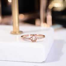 Yun ruo 2018 anel de cristal coroa feminino, joia fashion cor ouro rosa presente para festa aço titânio joia de alta qualidade não desbota 2024 - compre barato