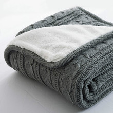Mantas de algodón de alta calidad para sofá/cama, mantas de lana de punto cálidas para invierno, 2020, gran 100% 2024 - compra barato