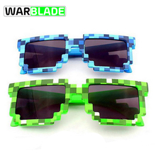 Детские солнцезащитные очки WarBLade маленького размера солнцезащитные очки мозаичные пиксельные очки для мальчиков и девочек новинка детский подарок 2024 - купить недорого