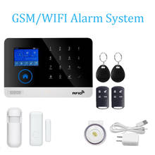 Home security 433MHz Wireless WIFI GSM Alarm system SIM RFID Card Touch keypad Apps control PIR motion detector door open alarm 2024 - buy cheap