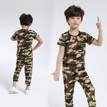 Conjunto de roupas camufladas para meninos e meninas, uniforme militar, roupa para cosplay de soldado, escola 2024 - compre barato