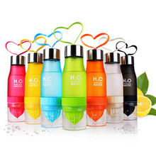 My Fashion Straw Water Bottle Travel Camping Shaker Lemon Juice Drinkware Readily Space Bootl 650ML Summer Sports Bottles 2024 - buy cheap