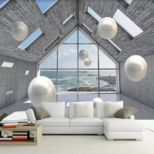 Papel de parede com foto personalizada 3d, espaço estereoscópico abstrato mural de parede pintura de fundo sala de estar sofá tv cenário 2024 - compre barato