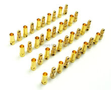 Conector dourado plug de brocas de ouro, melhor qualidade 20 unidades tb20/35/40 2.0mm 3.5mm 4.0mm banhado a ouro para bateria do motor esc 2024 - compre barato
