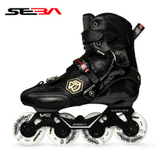 100% Original 2019 SEBA KSJ2 Adult Inline Skates Roller Skating Shoes Rockered Frame Slalom Sliding FSK Patines Adulto 2024 - buy cheap