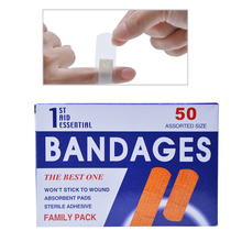 50 pces/1 bandaid impermeável descartável médico hemostático da atadura dos primeiros socorros da caixa com um primeiros socorros estéril z13401 da almofada da gaze 2024 - compre barato