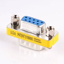 Conector de adaptador macho para fêmea, conector de cabo e adaptador rs232 9 pinos macho para fêmea 2024 - compre barato