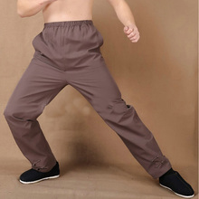 Pantalones de entrenamiento de Kung fu, Tai chi, Wushu, artes marciales, Wing Chun, 100% algodón 2024 - compra barato