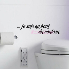 Funny Toilet Mural Art Decal Je Suis Au Bout Du Rouleau WC Vinyl Wall Sticker Washroom Home Decor House Decoration Wallpaper 2024 - buy cheap