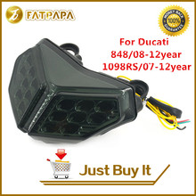 O envio gratuito de acessórios da motocicleta luz traseira da cauda apto para ducati 848 08-12 1098rs 07-12 freio traseiro turn signal lanterna traseira 2024 - compre barato