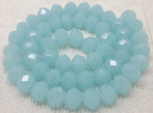 Wholesale 54pcs,6x8mm Faceted Light Blue Glass Rondelle Loose Beads,we provide mixed wholesale for all items,please contact us ! 2024 - buy cheap