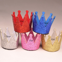 120pcs/lot 5colors Newborn Mini Felt Kids Crown For Girls Hair Accessories Handmade Glitter Felt Crown For First Birthday Hat 2024 - buy cheap