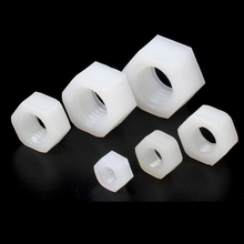 Tuercas hexagonales blancas de nailon 200 Uds M3 2024 - compra barato