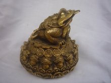 Old Chinese MingDynasty copper carving--Three-legged toad statue /sculpture,with mark,best collection&adornment,free shipping 2024 - купить недорого