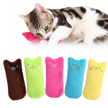 Кошка плюшевая игрушка для укуса кота интерактивная игрушка для питомца котенок зубы жевательная игрушка когти шлифовальные игрушки мята для кошек принадлежности 2024 - купить недорого