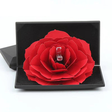 Caja de joyería con forma de rosa para mujer, caja de joyería con colgante, ideal para regalo de aniversario, propuesta de boda 2024 - compra barato