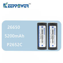 2pcs Original KeepPower 26650 5200mAh li-ion protected rechargeable battery 3.7v large capacity P2652C drop shipping 2024 - buy cheap