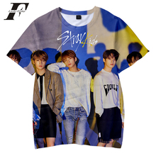 Stray Kids 3d t shirt women/men 2019 kpop Album Yellow Wood StrayKids Children streetwear Boy/girl kids Casual tshirt  Clothes 2024 - buy cheap