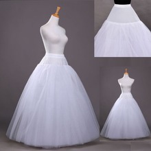 A-Line White No-Hoop Long Petticoat/Underskirt/Slip Crinoline Prom/Wedding New 2024 - buy cheap