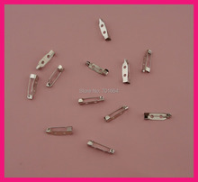 200PCS Silver Nickle Finish 2.0cm 3/4" no lock plain metal pin back with two holes suitable to brooches as jewelry finding 2024 - buy cheap