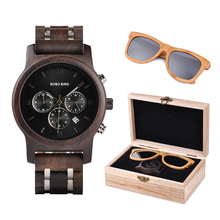 BOBO BIRD-reloj De lujo para hombre, gafas De Sol De madera, UV400, regalo para papá, novio, logotipo personalizado, gafas De Sol Madeira 2024 - compra barato