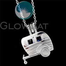 R-K916 Carriage Car Beads Cage Essential Oil Diffuser Aroma Locket Necklace Boy Friend Party Gift 2024 - buy cheap