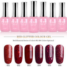 RS NAIL 15ml Red Glitter UV Gel Nail Polish Sequins Vernis Semi Permanant Gellak Esmalte Permanente Lakier Hybrydowy 2024 - buy cheap