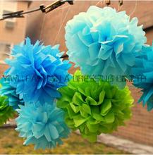 New 50pcs Mixed Color 6" 15cm Tissue Paper Pom Poms Wedding Ball Party Festival/Birthday/Baby shower/Nursery Car decoration 2024 - buy cheap